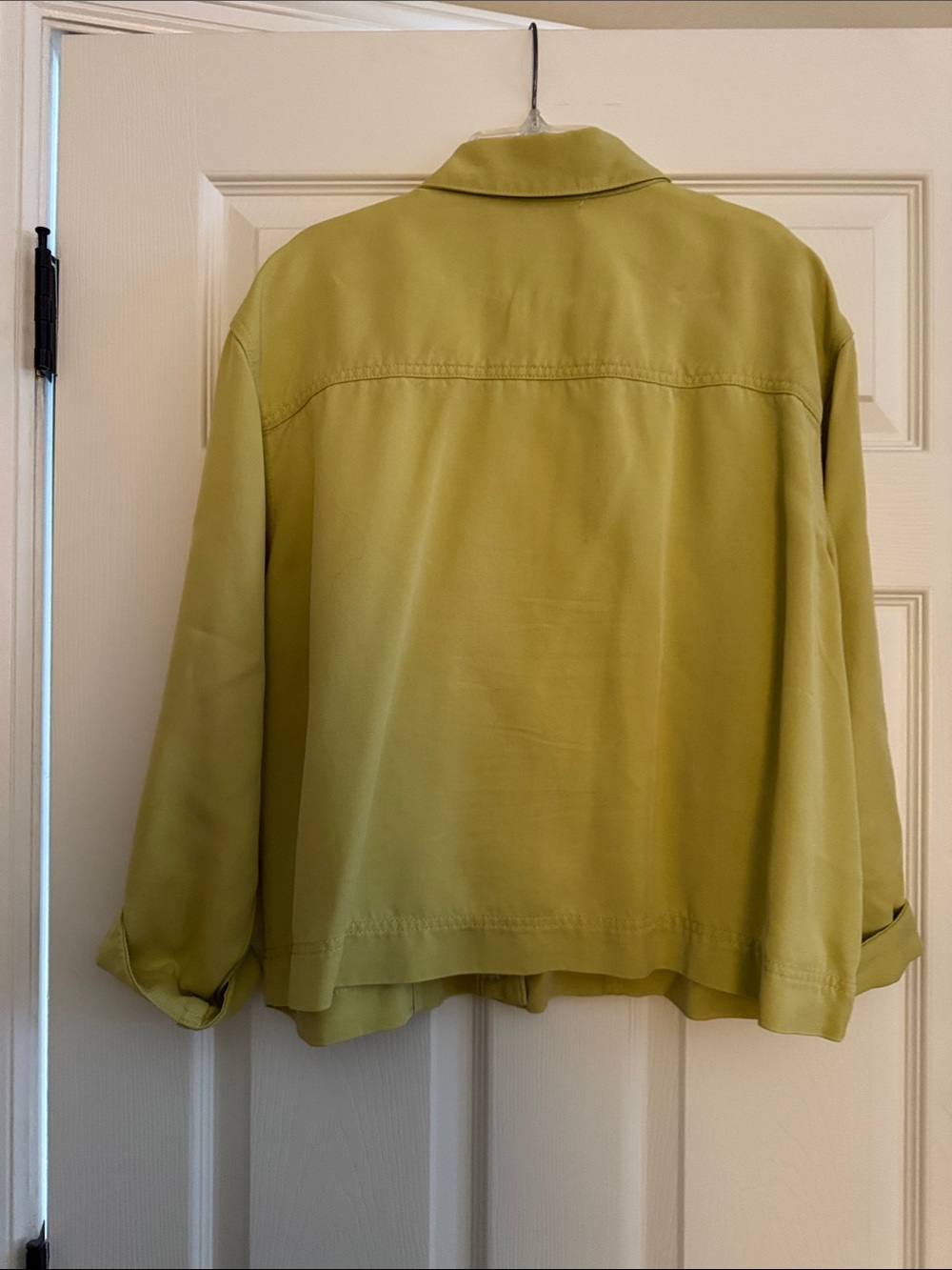 Coldwater Creek Lime Green Denim Jacket - Picture 3 of 3
